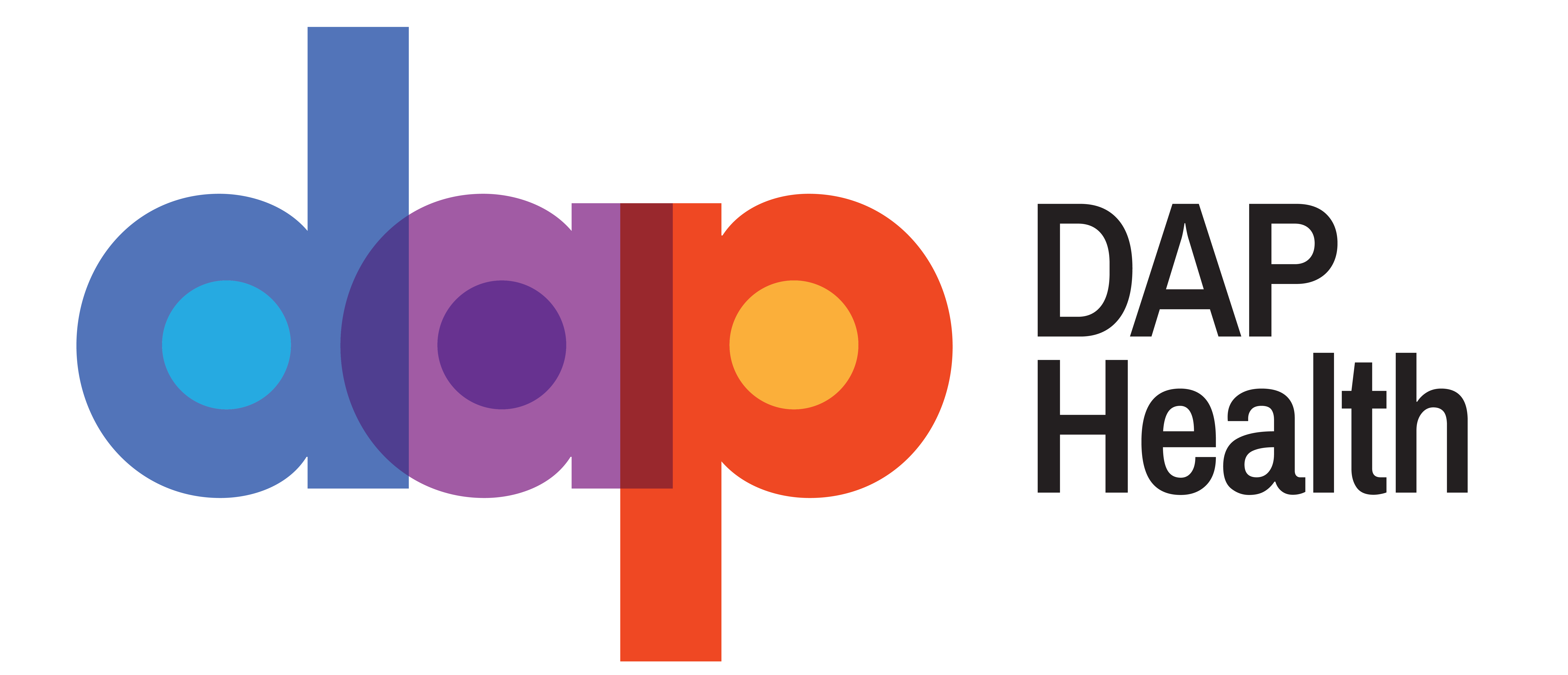 DAP Health logo and website link