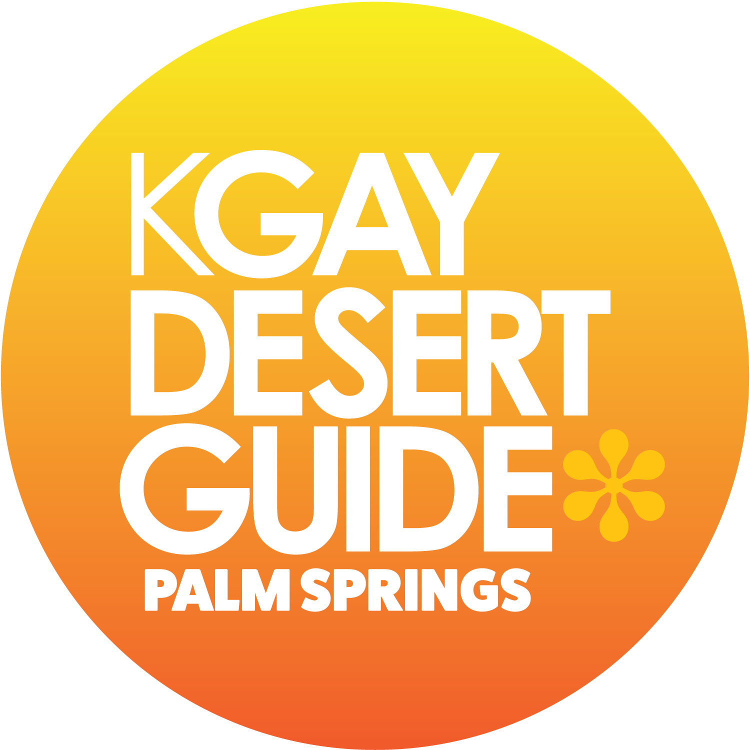 KGAY Desert Guide logo and website link